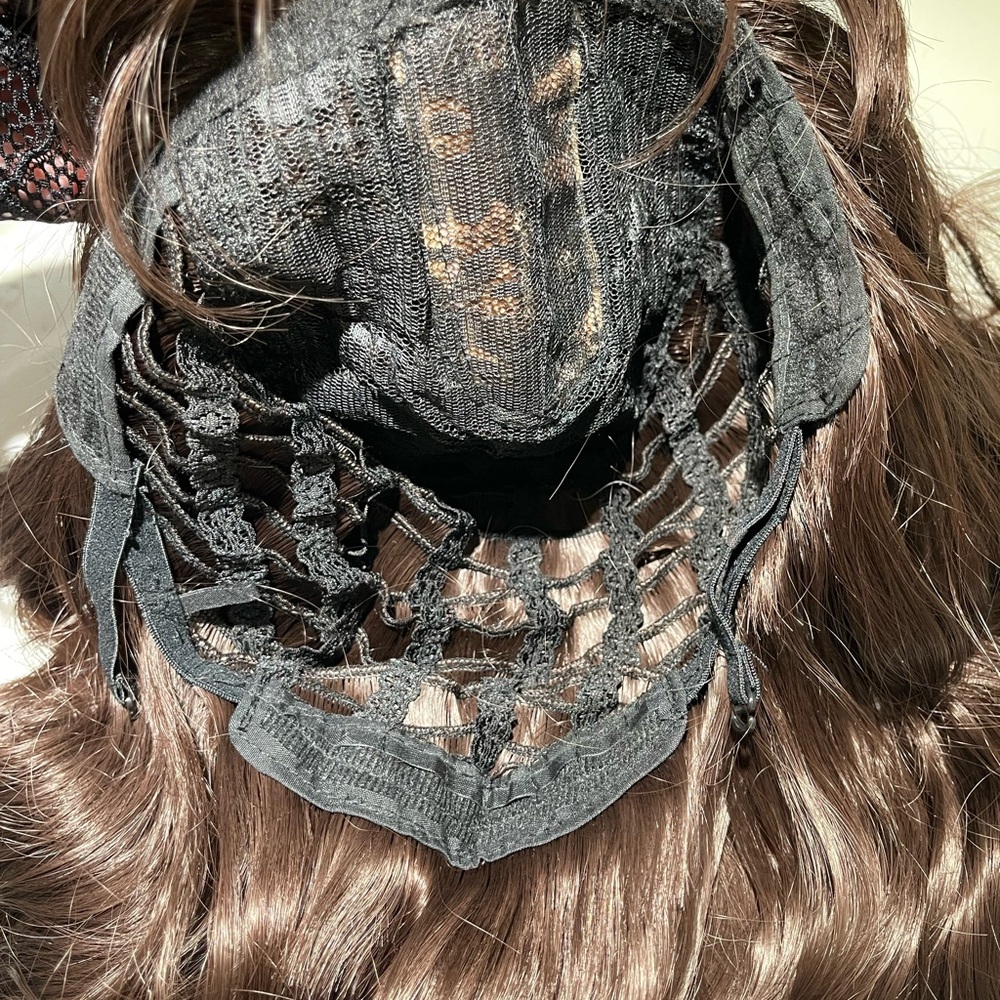 HAIR, 14” Wavy with bangs, Dark/Medium Brown - Picture 5 of 6